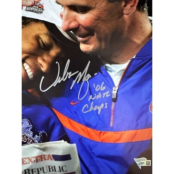 Chris Leak & Urban Meyer signed autographed Florida Gators 16x20 Photo Fanatics - Picture 3 of 4